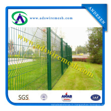 Barrière soudée enduite de vinyle bon marché / clôture blanche de grillage de PVC 3D / 2 &quot;X 4&quot; barrière soudée de fil
